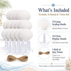 Cizavanta 15 Pack Large Scallop Shells - Image 2