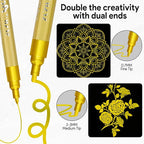 SFAIH Acrylic Gold Paint Pens - Image 2