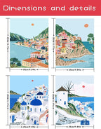 AREOPNMG 4 Pack Cityscape Paint by Numbers Kit - Image 5