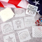 Augshy 56 Pack 4th of July Patriotic Stencils - Image 4