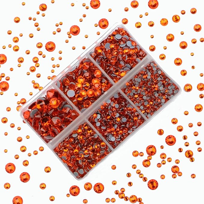 4000pcs Mixed Size Hot Fix Round Crystals Gems Glass Stones Hotfix Flat Back - Image 5