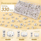 340Pcs 6/8/10mm Spacer Beads for Jewelry Making | Rondelle Bead Spacers Bulk - Image 2