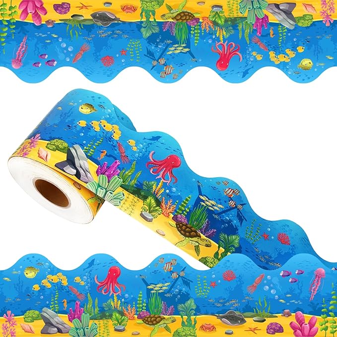 69Ft Ocean Bulletin Board Borders Summer Under The Sea Trimmer Stickers Fish by Unknown
