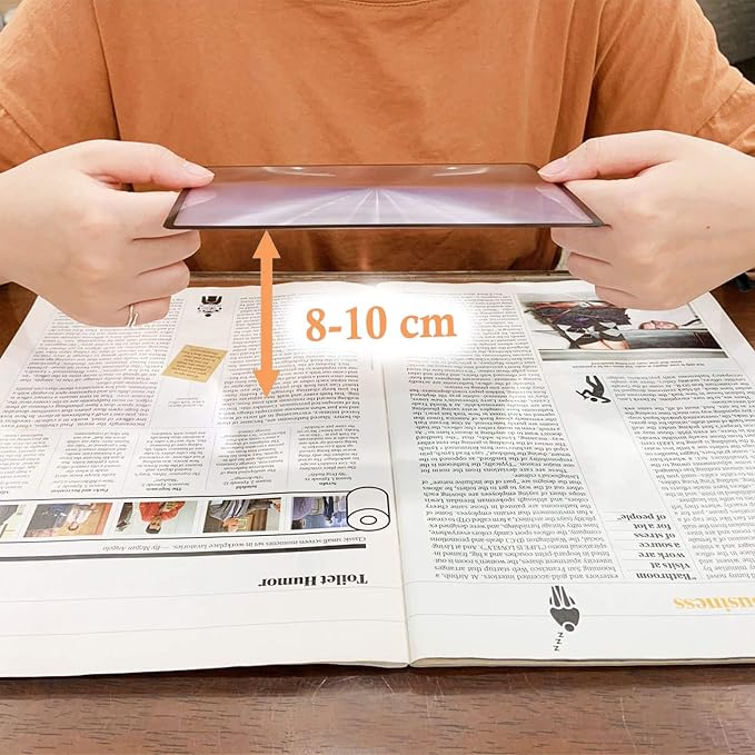 MAGDEPO 3X Magnifying Sheet 3 Pack Plastic Lightweight Page Lens + 3 Card - Image 3