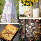 9pcs Flower Stencils for Painting Plant Patterns Drawing Stencils for Crafts - Image 7