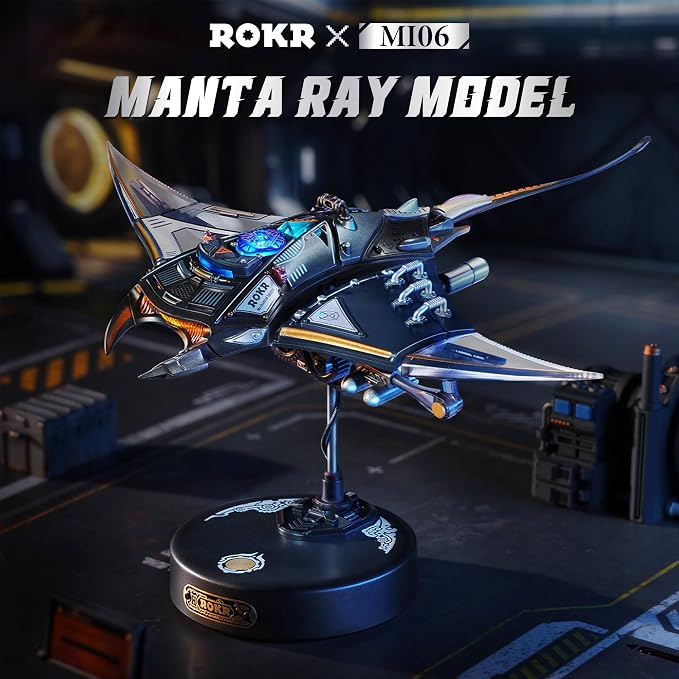 ROKR 3D Metal Puzzles for Adults, Manta Ray Mechanical, 3D Metal Model Kits for - Image 2