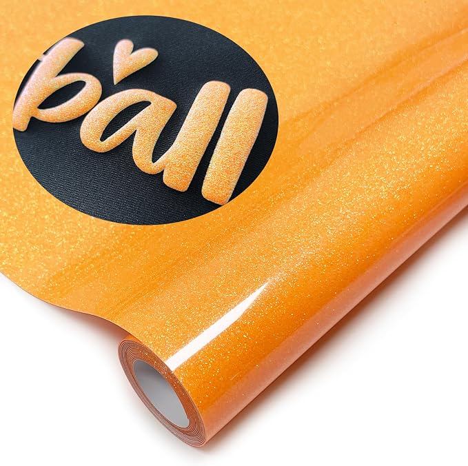 Glitter Puff Heat Transfer Vinyl, 12in X 5ft Iron on | 3D Puff, Wash No Fade by YIWLOER