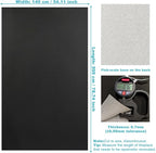 Black Faux Leather Fabric 79"×55" Lychee Grain Upholstery Vinyl - Image 4