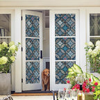 JiffDiff Blue Window Privacy Film Decorative Window Tint Film Stained Glass - Image 3