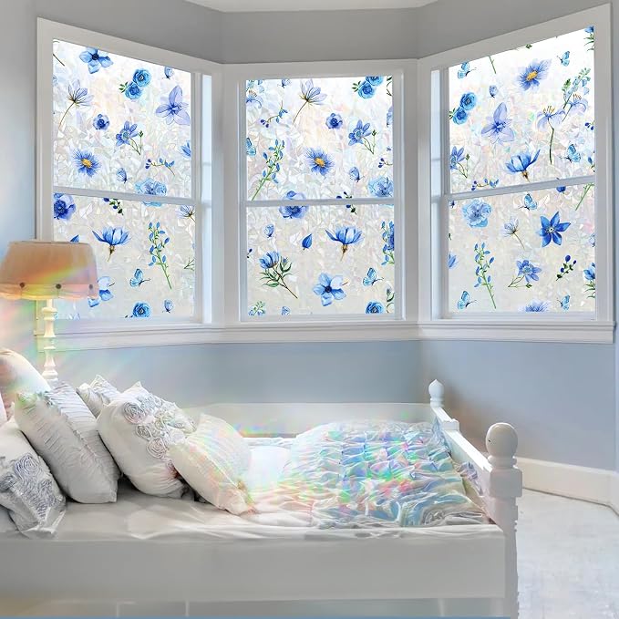 Coavas Stained Glass Window Privacy Film, Rainbow Static Cling Decorative - Image 8