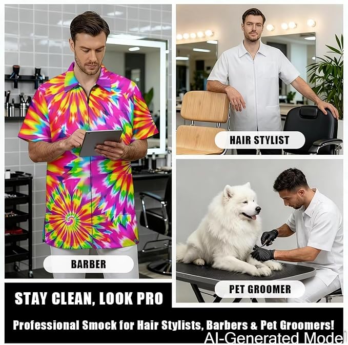 Professional Grooming Smock Unisex, Water Resistant Anti-Static | Hairdresser - Image 4