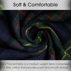 Pico Textiles 2 Yards Bolt Blue and Green Tartan Plaid Flannel Fabric - Image 2