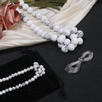 10mm Matte White Howlite Bead, 15-Inch Matte Round Loose Stone Beads - Image 2