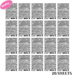 3040Pcs 20 Sheets Small Letter Number Stickers, 0.5inch Colorful Self-Adhesive - Image 6