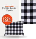 Hobby Lobby Black & White Buffalo Plaid Flannel Fabric, 1 Yard | Precut Fabric - Image 3