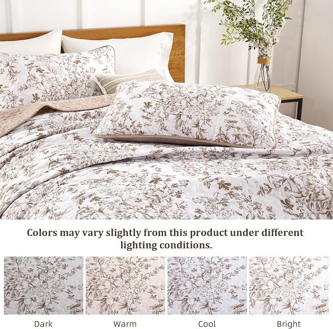 WONGS BEDDING California King Quilt Sets, Botanical Quilt - Image 6