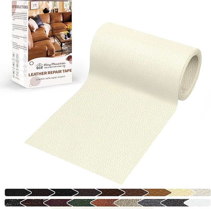 KING MOUNTAIN Leather Repair Patch, 4 x 63 Inches self Adhesive Leather Repair by ForABetterHomeLife