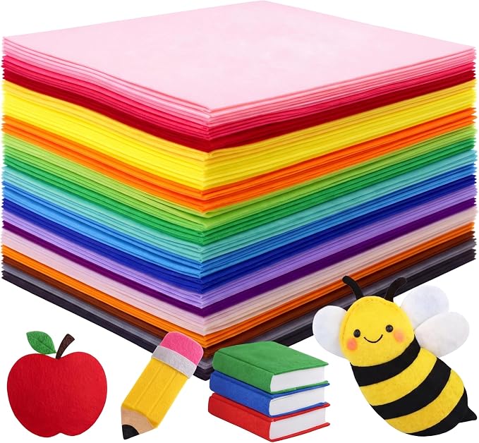 Reginary 120 Pcs 16 x 16 Inch Felt Sheets Bulk by Reginary