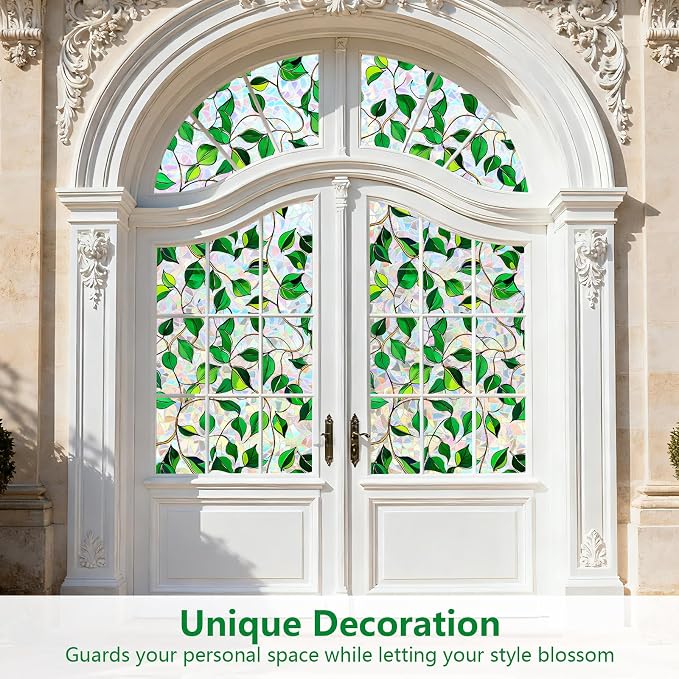 Kromapolis Window Privacy Film, Decorative Rainbow Stained Glass Window Clings - Image 5