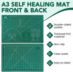Cutting Mat 12"x18", 10 Pack Double-Sided 5-Ply Self Healing Sewing Cutting Mat - Image 4