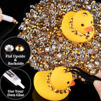 5000pcs 2mm Resin Rhinestones Bulk, Mineral Gold Flatback Round Jelly - Image 5