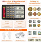 Coin Collection Book with 520 Pockets Coin Holders, Coin Albums - Image 3
