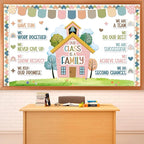 Motivational Bulletin Board Classroom Decoration Boho Our Class is A Family by Yiaoyinnz