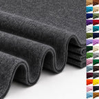 Charcoal Gray Large Felt Fabric 36" x 36", 1.4 mm Soft Felt Sheet, Nonwoven by ZANEXIR