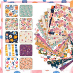 HunnmingRe 20 Pcs 10''x10'' Vintage Floral Quilting Fabric Square Meadow Flower - Image 6