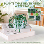 Green Glass Beaded Plant Kit, Forever Plant Beaded Leaf Flower Beads - Image 3