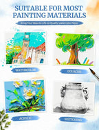 21 Sheets Watercolor Paper 9x12, Cold Press Watercolor Paper Pad, 140 LB/300 - Image 5