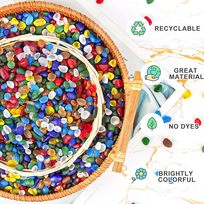 QEQEKAKA Colorful Sea Glass Stones - Image 4