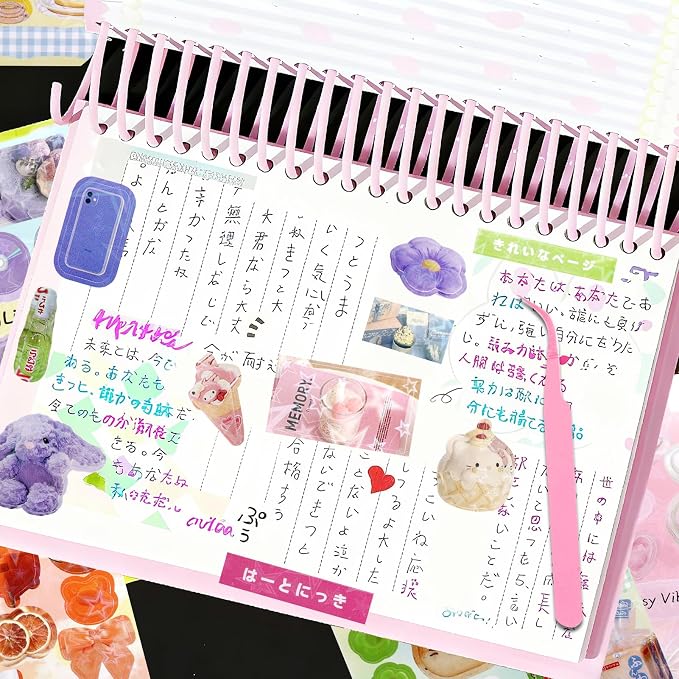 Tmtains 32 Sheets Japanese Manga Style Sticker Book 500+Pcs Heisei Retro - Image 7