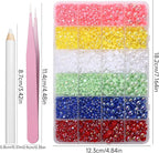 9000Pcs 3-8mm Red Blue Pink Flatback Pearls - Image 4