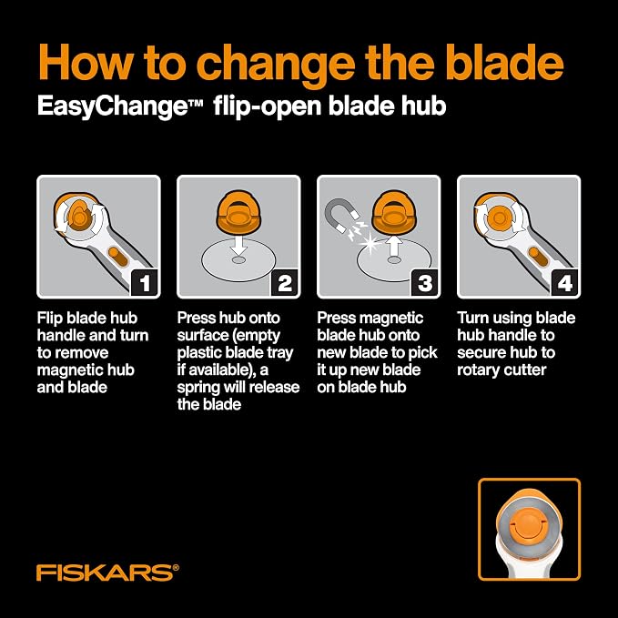 Fiskars 45mm Rotary Blade 2-Pack, Replacement Blades - Image 9
