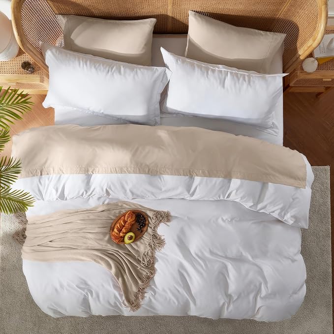 Nestl White Duvet Cover Queen Size - Image 5