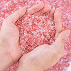 0.88 Lb Red Crystal Chips Stone Crushed Quartz Glass, Small Decorative Pebbles by EZEELAI