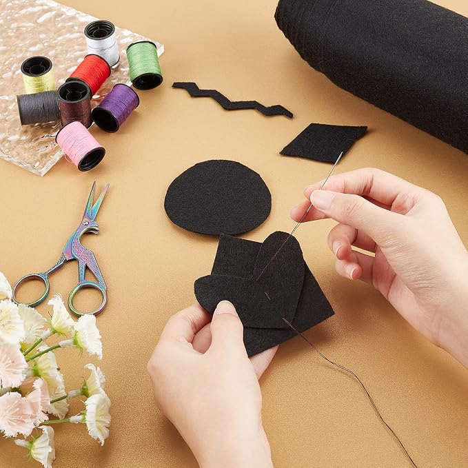 BENECREAT 10FT 15.75 Inch Wide Black Felt Roll Craft Felt Nonwoven Fabric - Image 4