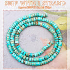 Natural Stone Heishi Beads for Necklace Making, 4 mm x 2 mm Small Flat Round - Image 2