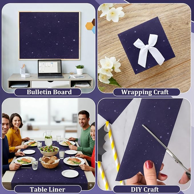 Outer Space Bulletin Board Paper Roll Non-Woven Galaxy Fabric Bulletin Board - Image 7
