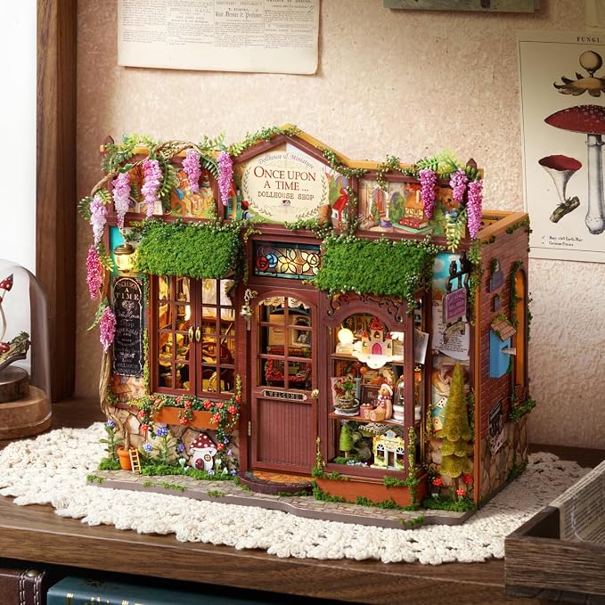DIY Miniature Dollhouse Kit, 1:24 Scale Wooden 3D Puzzle Model Building Set by ESTUSR