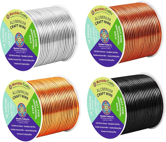 Mandala Crafts 18 Gauge Anodized Aluminum Craft Wire by MandalaCrafts