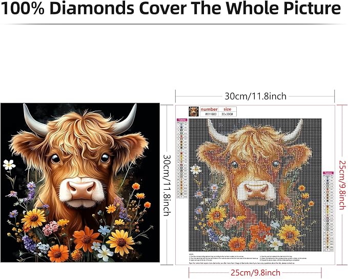 Lxmsja Highland Cow Diamond Art Kits - Image 6