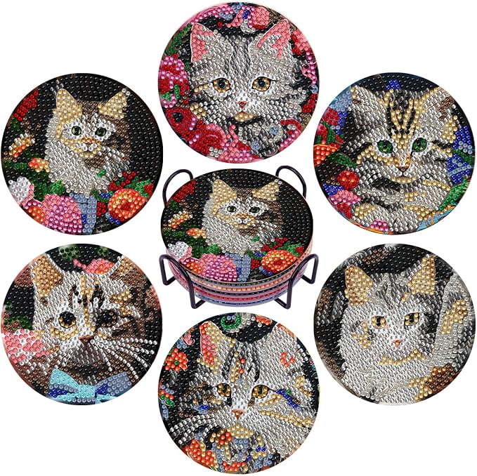 EWJRNSF 6 PCS Diamond Art Coasters Kit by EWJRNSFDiamondPainting