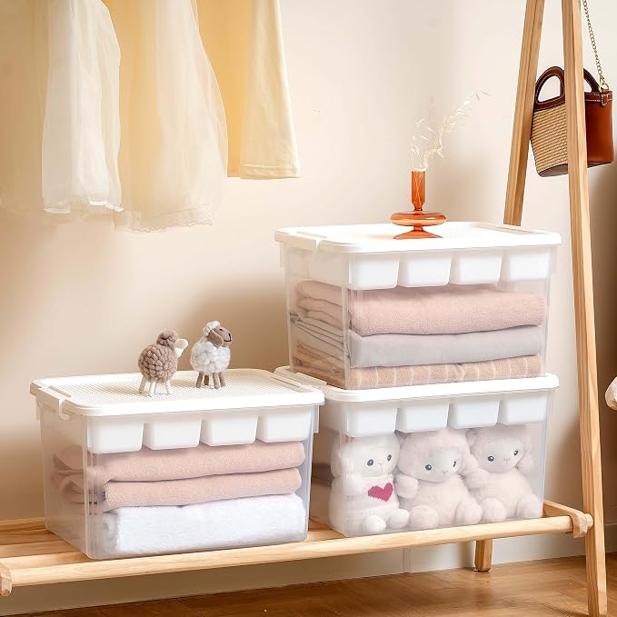 Citylife 32QT Plastic Craft Storage Box Buildable Lid Removable Tray | Craft - Image 5