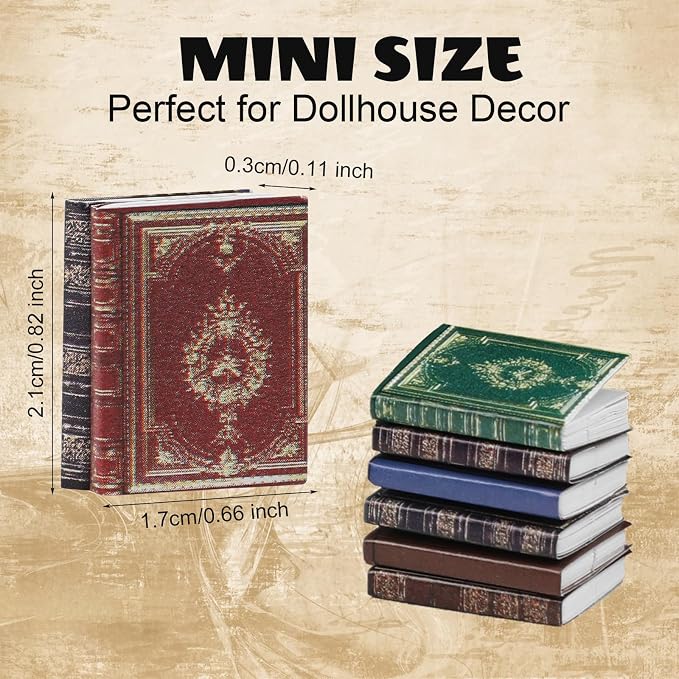 DERAYEE 24PCS Miniatures Dollhouse Books - Image 2