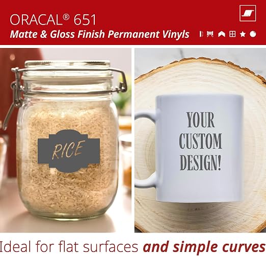 ORACAL 651 Matte Dark Grey Vinyl Durable Roll Easy to Weed Permanent Adhesive - Image 2
