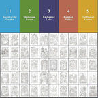 Fuxi Coloring Books for Ages 8-12 Girls, 50 Sheets Blank Paper Drawing Pad + 50 - Image 4