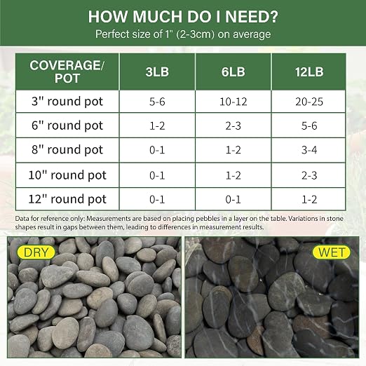 NUPICK 12lb Mexican Beach Pebbles, Smooth Garden Rocks - Image 2