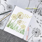 ORIGACH 4 Pcs 12 x 12 Inch Reusable Dandelion Wall Painting Stencils | - Image 6
